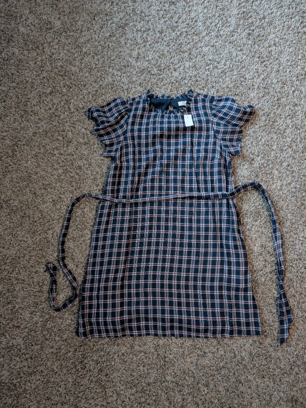 LOFT Plaid Dress - New With Tags - Medium - Red/Blue